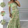2026 New Spring Women's Clothing Cross-Border European and American Style Dress with Elegant Hollow-Out Design and Large Hem Long Skirt