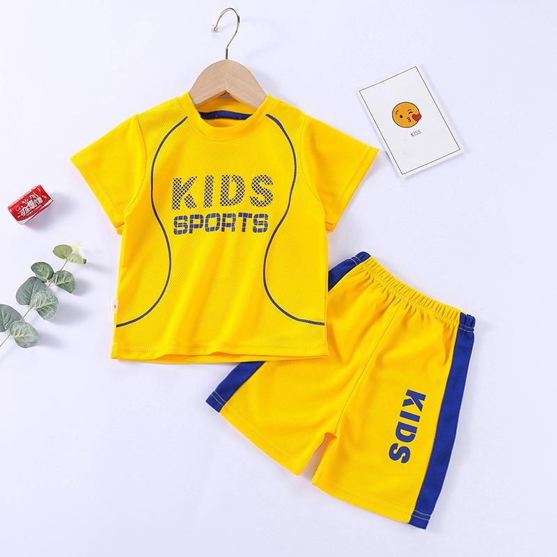 Children's Short Sleeved Soccer Suit Set Boys' Sportswear Girls' Quick Drying Breathable Shorts Medium Large Baby's Clothing
