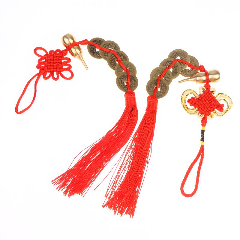Gourd-Shaped Copper Coin Decorative Item, Entrance Hall Bathroom Auspicious Charm Pendant For Prosperity Of Wealth