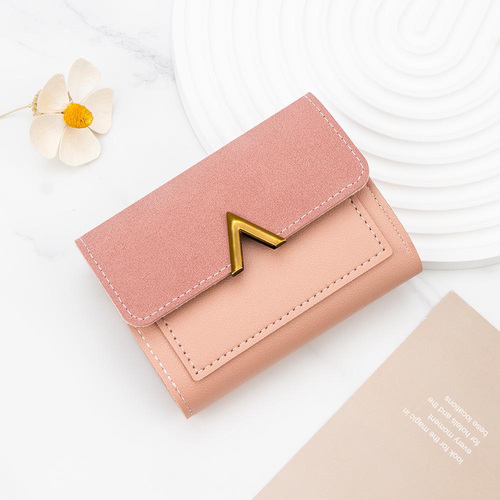 Korean Style Women's Short Wallet: Large Capacity Coin Purse & Card Holder
