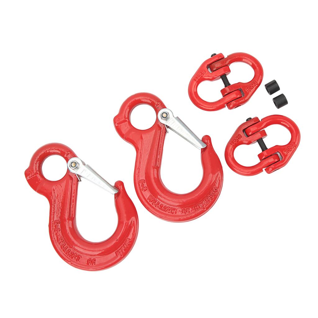 2 Satz Schäkelhaken Öse Schwerlast 1,12T Traglast Anhänger Heben Hammerverschluss Kettenverbinder