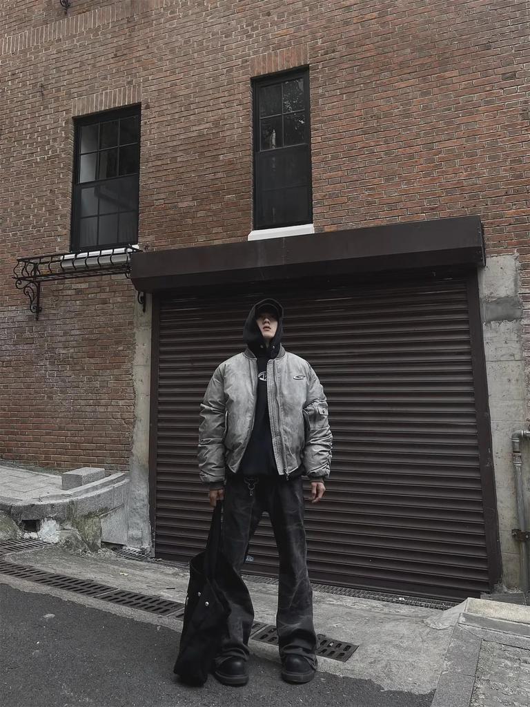 American Style Pleated Cotton Coat: Men's Winter Flight Suit, Loose Warm Baseball Jacket