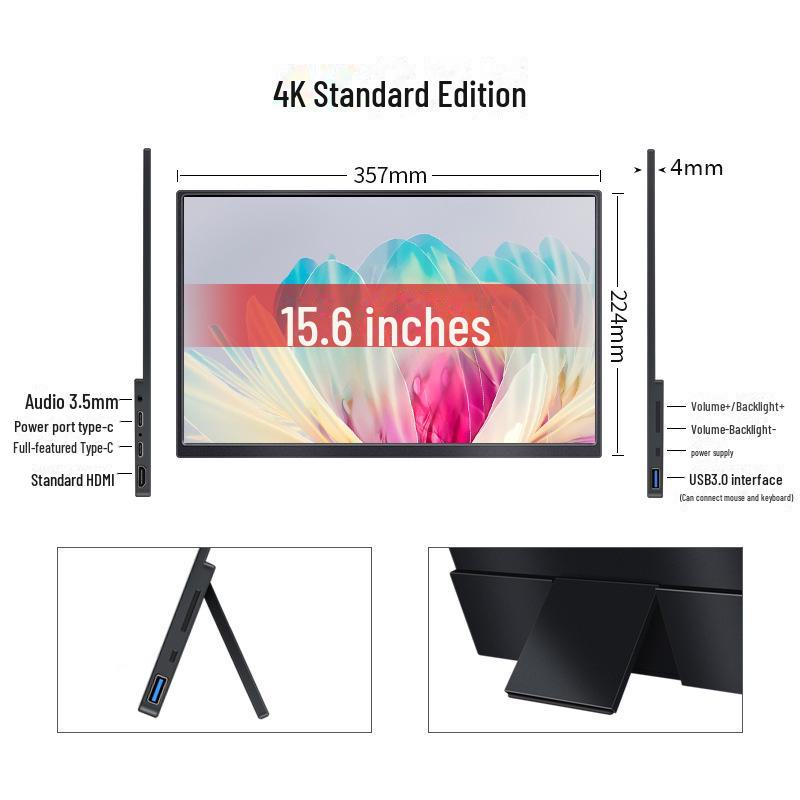 Spot 15,6" 4K tragbares externes Display für Laptop, Telefon, Switch, PS5
