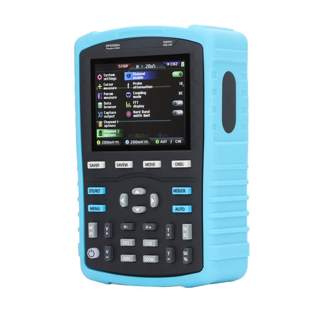Fluorescent Digital Oscilloscope 2.8in Display 3000mAh Dual Channel Signal Generator Oscilloscope