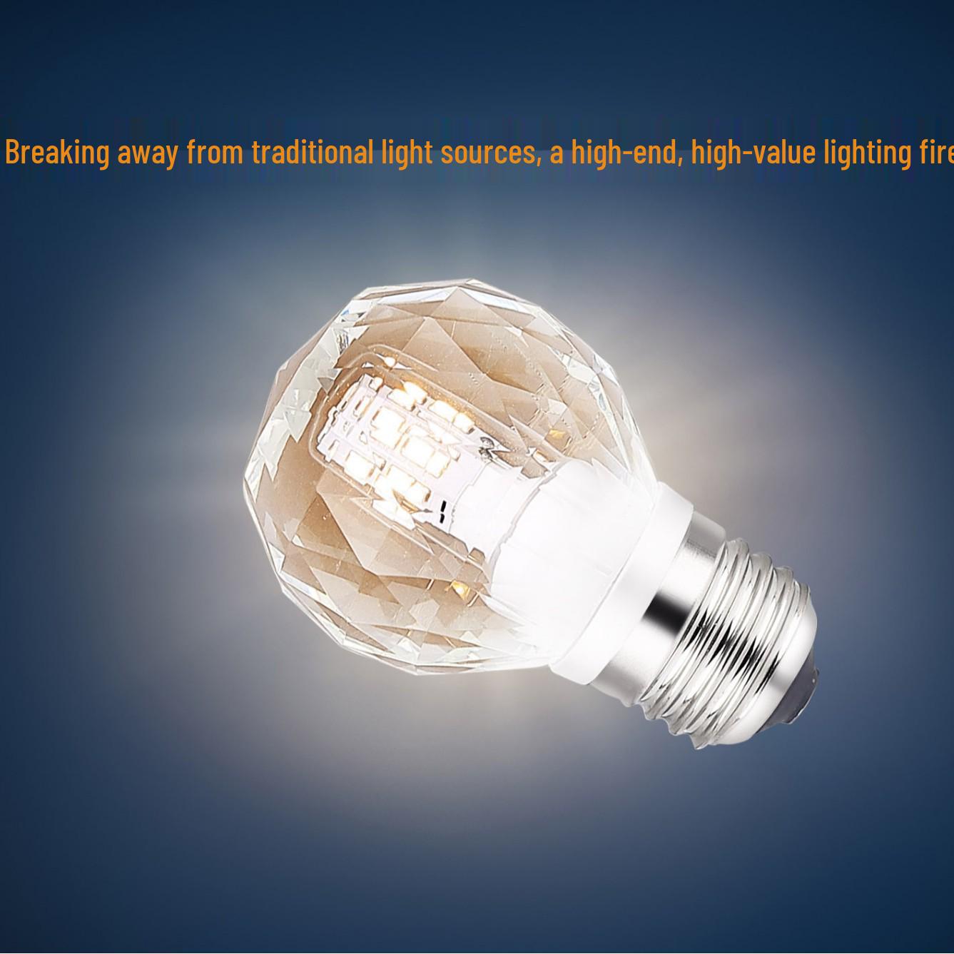

Crystal LED Table Lamp - Modern, Dimmable E27 Light for Bedroom & Restaurant, 4W/5W E27 4W
