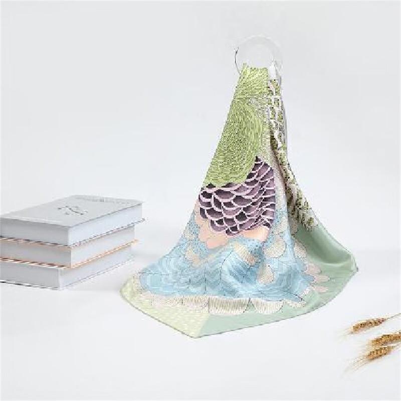 Yilian 100% Mulberry Silk Large Square Scarf