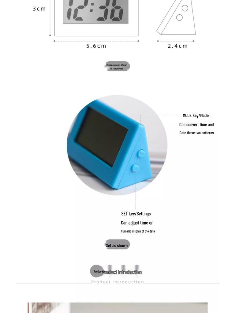 Mini Portable Desktop Clock: Cute, Simple, Small Table Clock for Students - Ideal as a Tabletop Ornament or Desk Accessory.