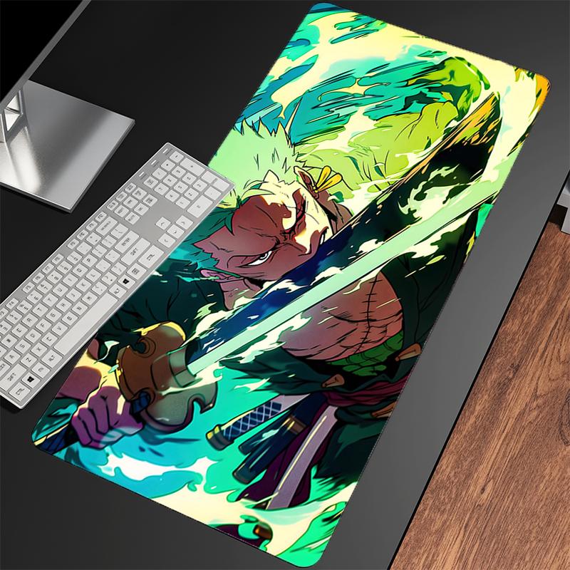 Large Mouse Pad Oone Ppiece Zoro Colorful Anime Table Mat Gamer Home Computer Hd Mousepad Cool Keyboard Pad Gaming Mouse Pad