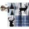 Rustic Cabin Kitchen Valances Curtain,Vintage Country Farmhouse Bear Moose Deer Rod Pocket Small Valance Treatments for Living Room Bedroom