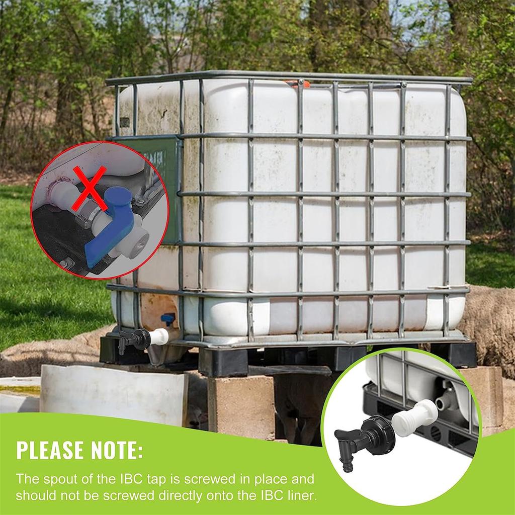 Złącze przedłużające do beczki IBC Ton, z grubym gwintem, akcesorium do połączenia, zapewnia elastyczną i szybką obsługę