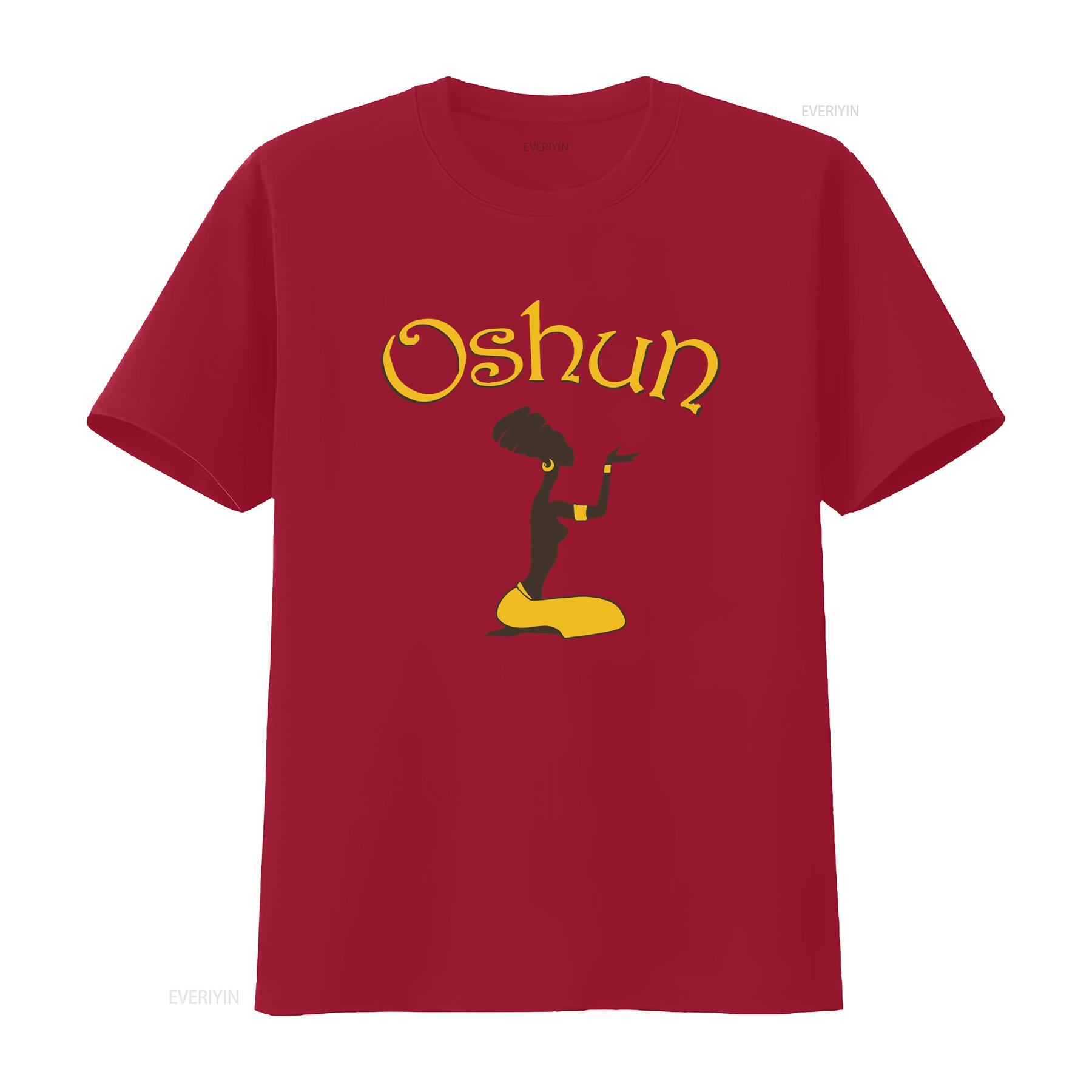 Goddess T Shirt Yoruba Religion Oshun Orishas Ifa Oxum Premium vintage Washed Stretched Top For Everyday Wear homme Casual Soft S