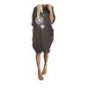 Women's Casual Loose Fit Pullover Dress with Round Neck and Pockets Featuring Printed Floral Design Comfortable Everyday Wear
