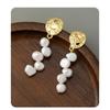 Crazy Chen Shuting Gao Ye Same Style Earrings Shu Classy Sense Niche Style Design Pearl Earrings for Women