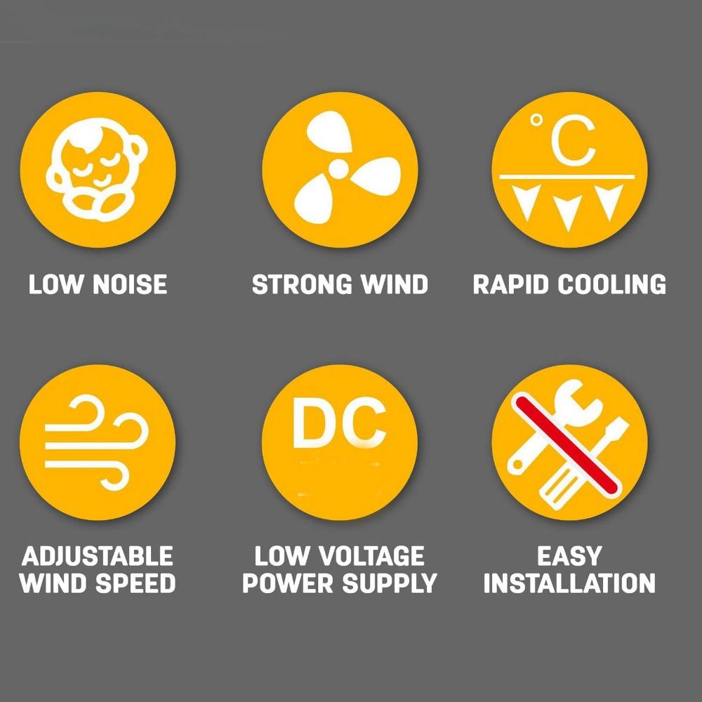 Multifunction Aquarium Cooler Fan Mute Operation Wall Mounted Fan Fish Tank Cooling Fan  Aquarium