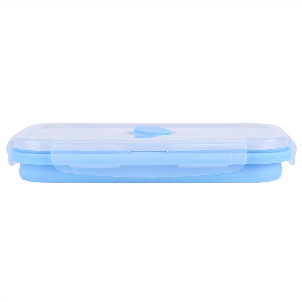 800ml Silicone Collapsible Portable Lunchbox Bowl Folding Food Storage Container Green
