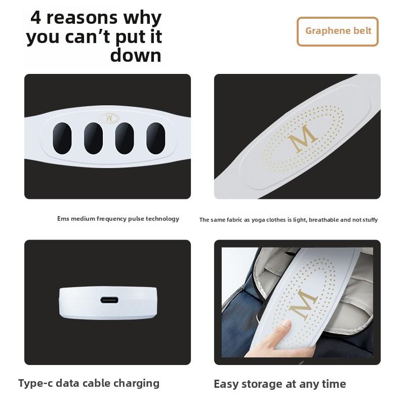 Vibration Heating Massage Belt, Slimming, Warming The Palace and Protecting The Waist To Relieve Soreness Multifunctional Lumbar Massager