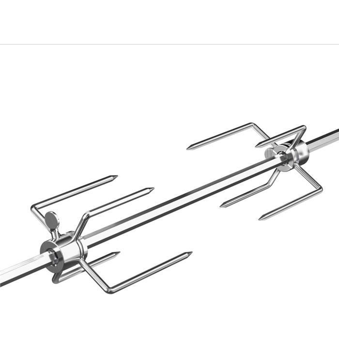 Kit de rôtisserie - onlyfire - 6012 - acier inoxydable - 120 cm - 4 brochettes - 99,1 cm de largeur