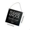 Door Sign Elegant,Knock Kindly Wait Rustic Decor Sturdy Do Not Disturb Double Sided for Office