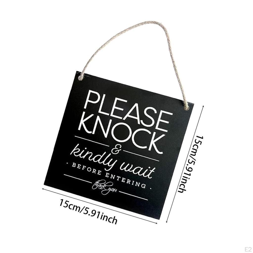 Door Sign Elegant,Knock Kindly Wait Rustic Decor Sturdy Do Not Disturb Double Sided for Office