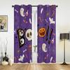 Halloween Kürbis Geist Schädel Fledermaus Vorhänge für Schlafzimmer Wohnzimmer Fensterdekorationen Jalousien Küche Heimdeko Vorhänge