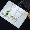 Luxurious Green Gourd Necklace: Elegant, Versatile, and Stylish Clavicle Chain in Modern Chinese Design.