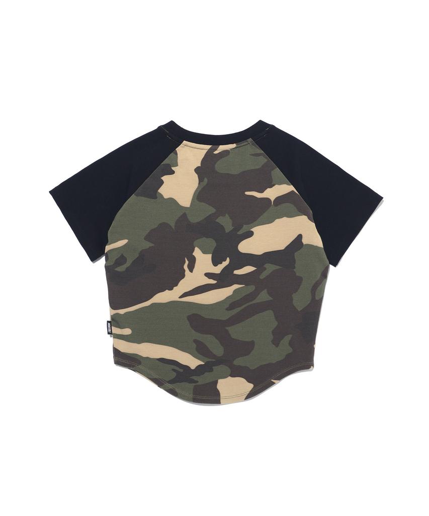 FREEDOM Women'S Logo Raglan T-Shirt (Black Camo)