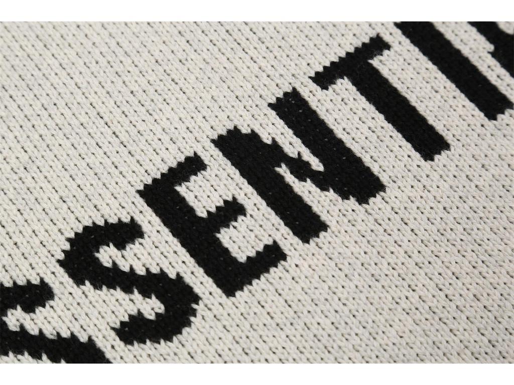 ESSENTIALS Unisex Codzienna Bluza z Kapturem z Dzianiny z Napisem