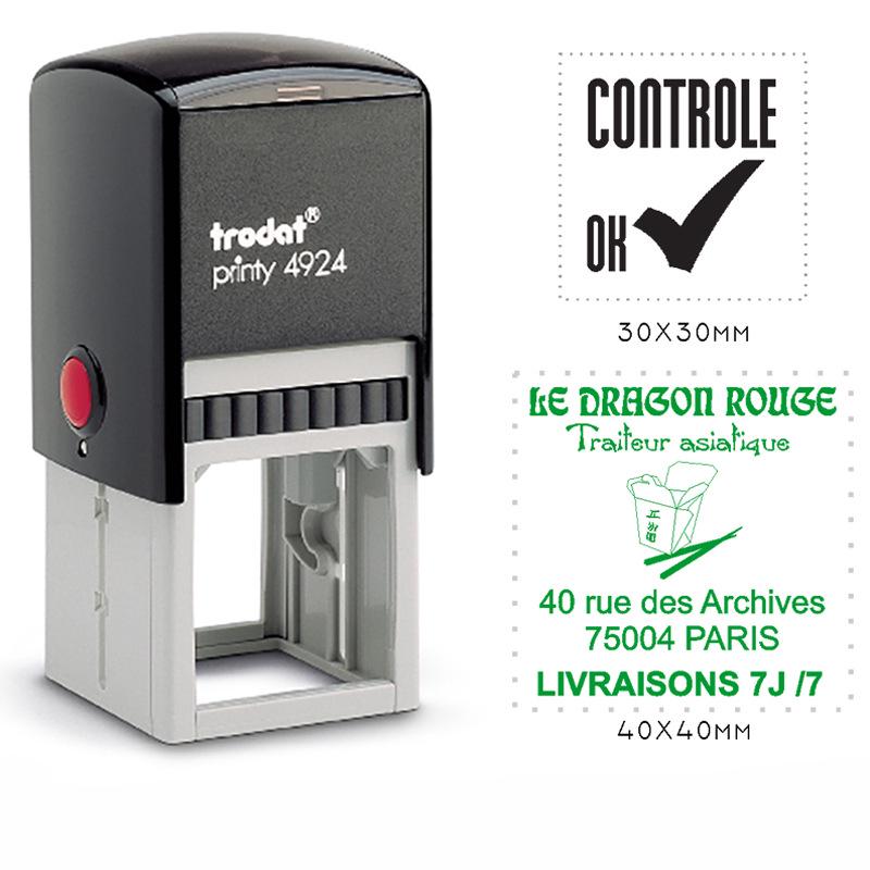 Zhuoda Self-Inking Stamp: 30x30mm, 40x40mm, Art, Signature, Quality Inspection, Finance Use