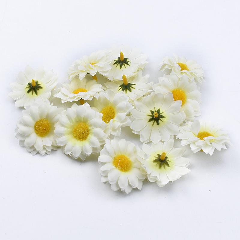

20 штук Маленькие искусственные цветы хризантемы Аксессуары для украшения дома Рождество Скрапбукинг Конфетная коробка Брошь Сделай сам Свадьба