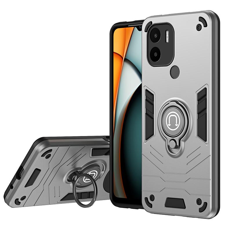For Redmi A1 Plus Shockproof Hard Armor Cover Cases For Redmi A1 Plus Slide Lens Protect Shell Magnet Bracket Phone Case Capa