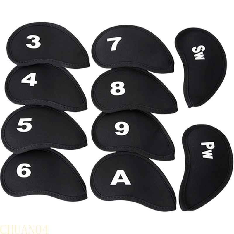 A1A2 10Pcs Wedges Iron Club Protective Headcover Putter Protector with Number Tag Golfs Iron Club Head Cover Golfs Supplies