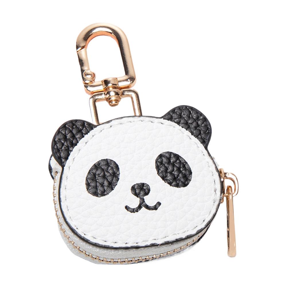 Cute Panda Coin Purse, Cute Red Money Bag Charm Purse with Keychain for Women, Mini Pouch Wallet for Coins, Bag Accessory Purse