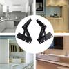 2Pcs Heavy Duty Steel Spring Hinges | Black 80° Folding Lift Top Hinges for Cabinet Doors Sofa Bed Furniture Surface Mount