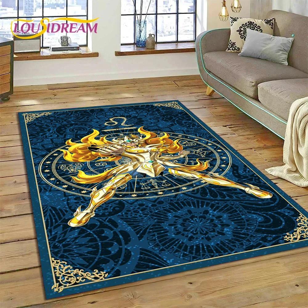 Cartoon Saint Seiya 3D Retro Anime Carpet Rug for Bedroom Living Room Home Sofa Decoration,Children Game Large Decor Floor Mat