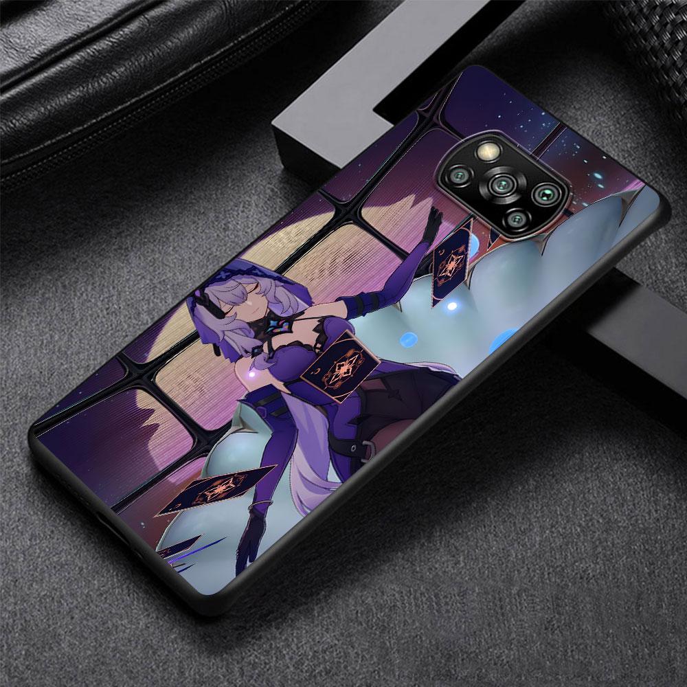Black Swan Honkai Star Rail Dan Heng Case for Xiaomi Poco M5s X3 NFC X5 F3 M4 M3 Pro Black Silicone Soft Phone Cover Coque