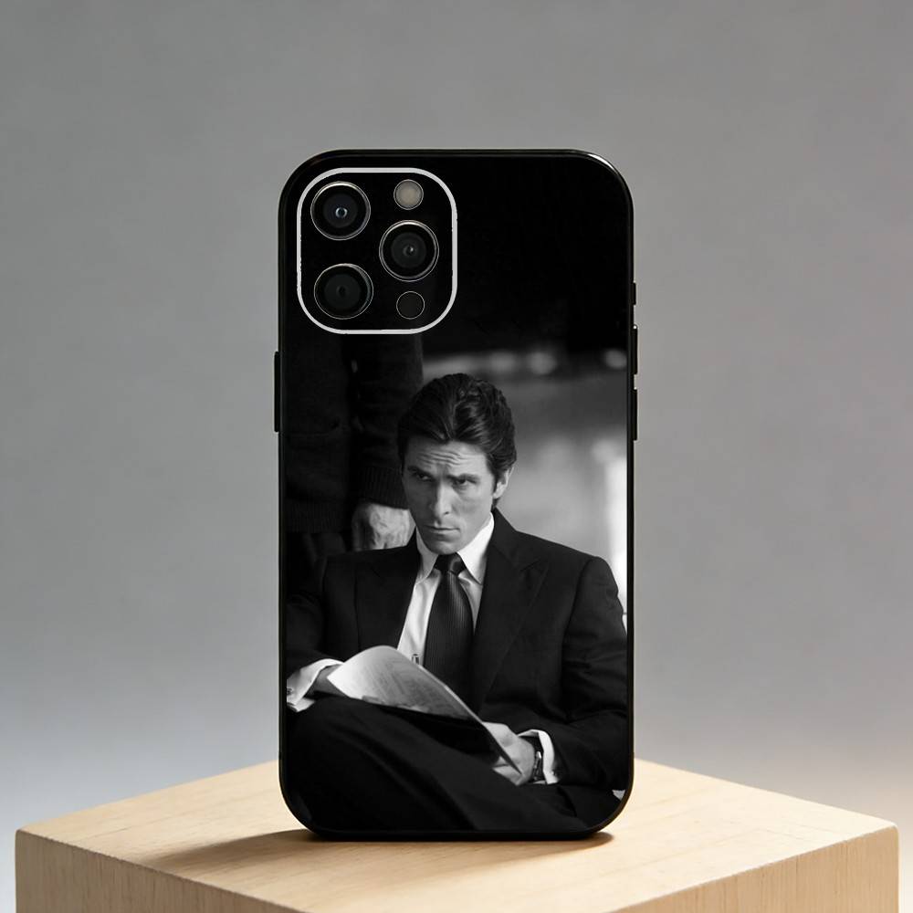 American Psycho Phone Case For iPhone17,16,15,14,13,12 Plus,Max Soft Silicone Black Cover