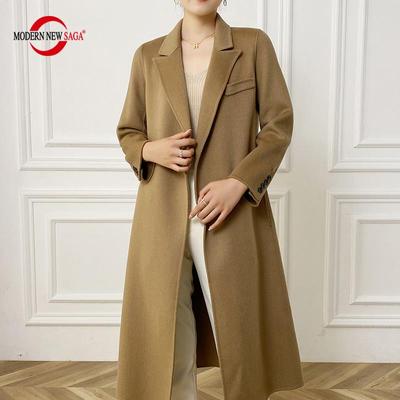 100% Wool Women Coat Winter Warm Wool Long Coat High Quality Autumn Wool Long Jacket Pea Coat Handmade Cashmere Overcoat