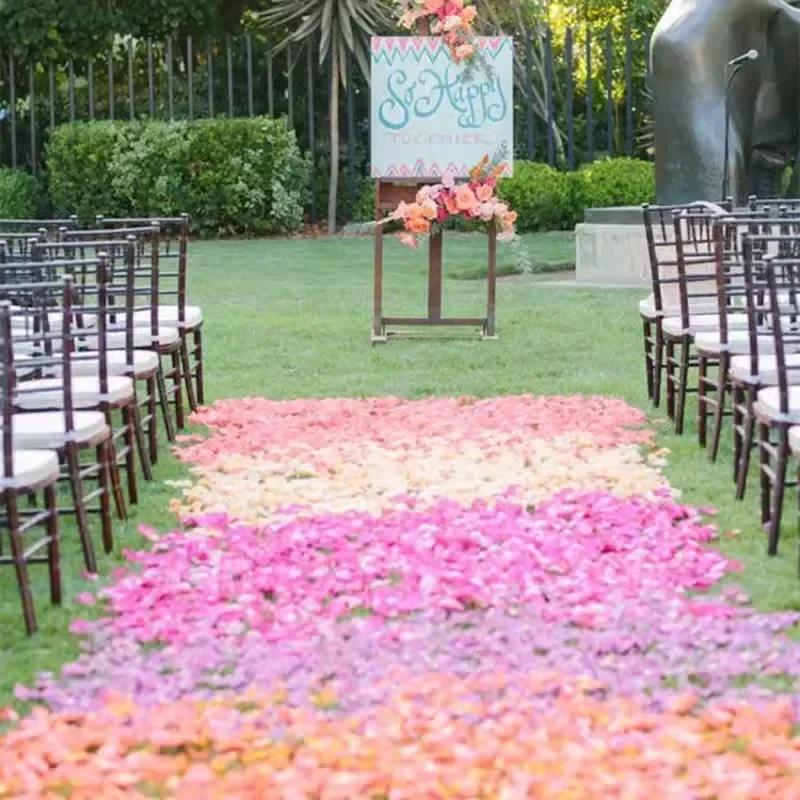 2000/100pcs Artificial Rose Petals Flowers Romantic Anniversary Silk Fake Petal for Brithday Wedding Party DIY Decoration Rose