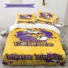 Name Individuell Minnesota Vikings Muster Bettwäsche Set Bettbezug Kissenbezug Heimdekoration Geschenk (1 Bettbezug + 2 Kissenbezüge, ohne Füllung)