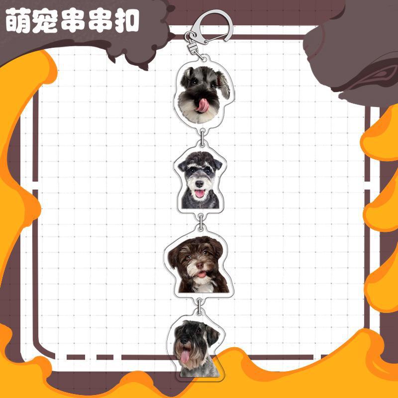 

Niche Design Cartoon Cute Dogs Acrylic Keychains Backpack Hanging Pendant Decoration Accessories Fashion Cartoon Puppy Acrylic