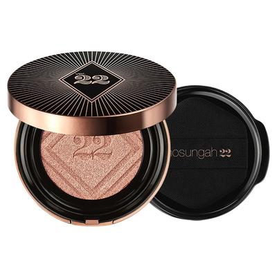 Cho Seongah 22 Satin Fit Layer Cushion Foundation Original 13g + Nachfüllpackung 13g Set, P01 Pfirsich-Beige, 1 Set