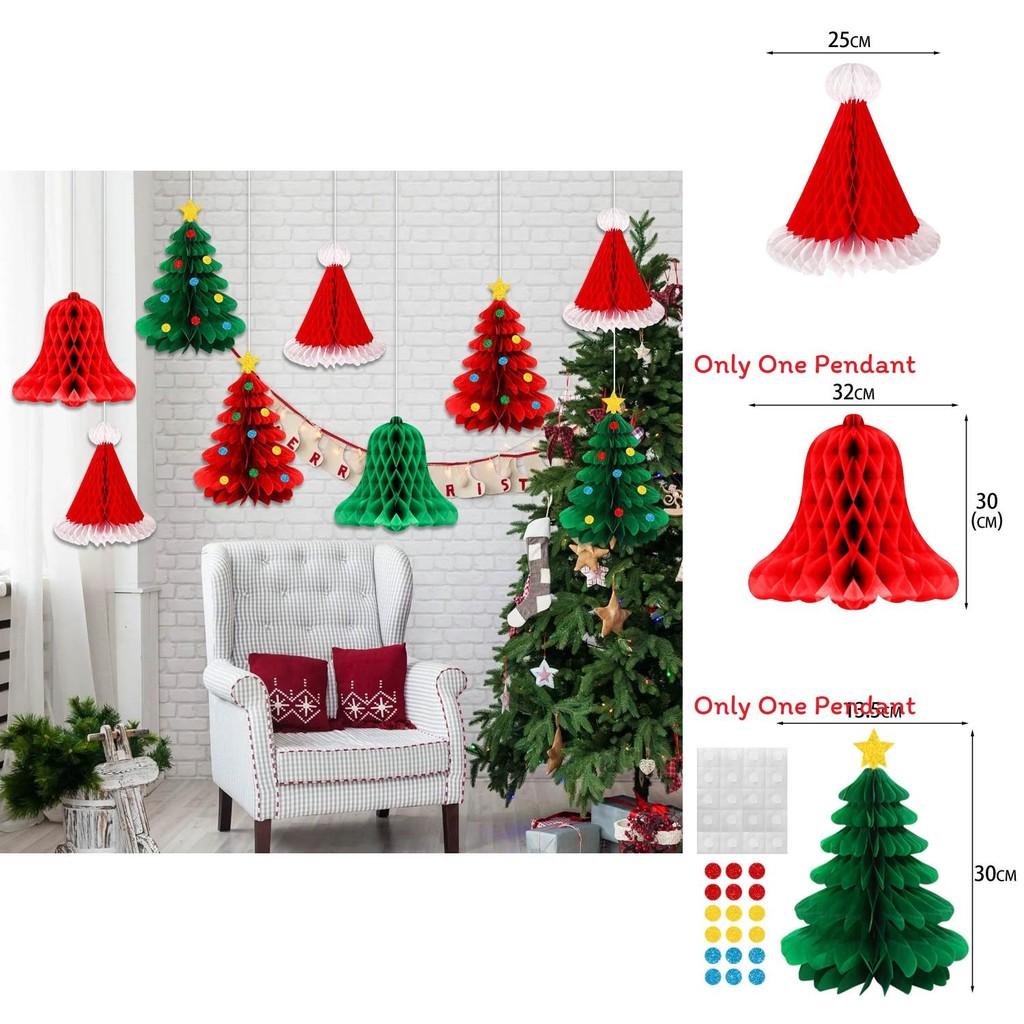 Holiday Season Honeycomb Ball Decorations For Christmas Party And Winter Festivities