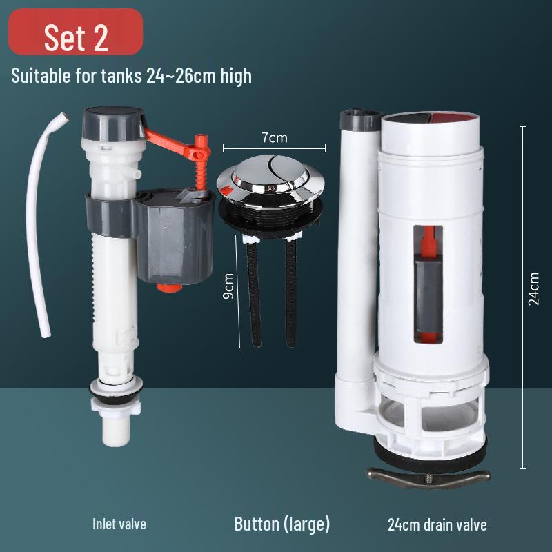 Adjustable High-Pressure Toilet Tank Water Fitting Set