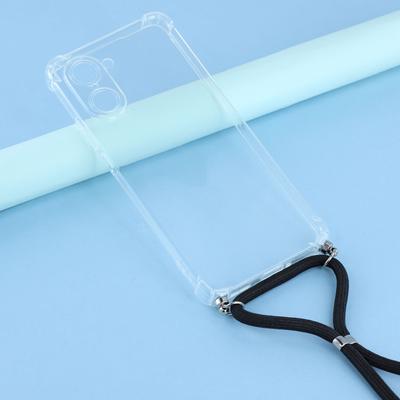 Pro OnePlus Nord CE5 5G/Ace 5 Racing 5G Pouzdro Zesílené Rohy TPU Průhledný Kryt na Telefon s Šňůrkou