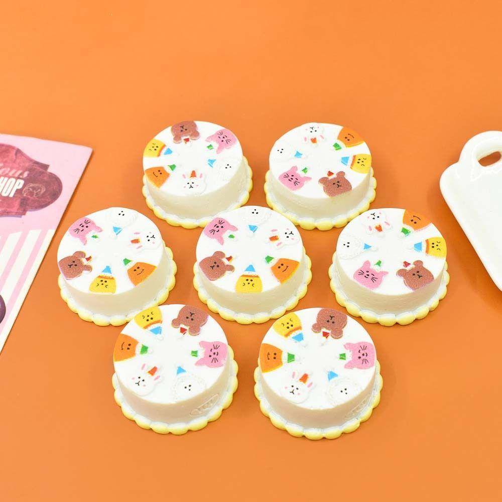 

DIY Cream Cake Resin Accessories Cake Model Dolls House Decoration Dollhouse Cake Model Doll House Onesize