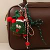 Christmas Series Cute Gingerbread Man Bag Pendant Plush Fabric Christmas Tree Accessories Car Hanging Keychain Gift