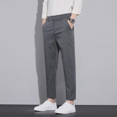 2025 Frühling Herren Slim-Fit Gestreifte Neun-Punkte Freizeit-Hose
