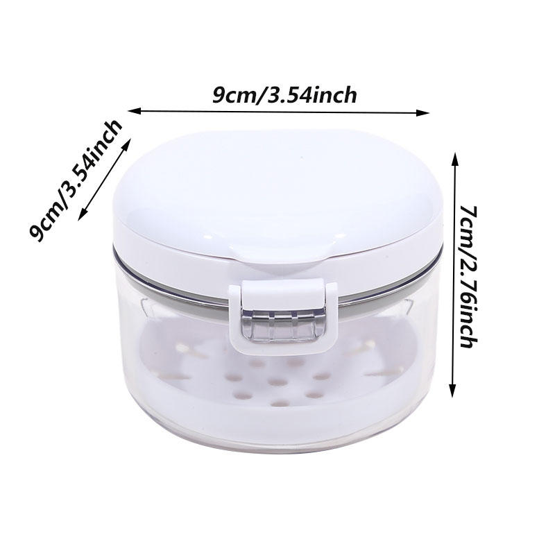 Portable Orthodontic Retainer Invisible Braces Box Braces Storage Box Soaking Invisible Teeth Denture Cleaning