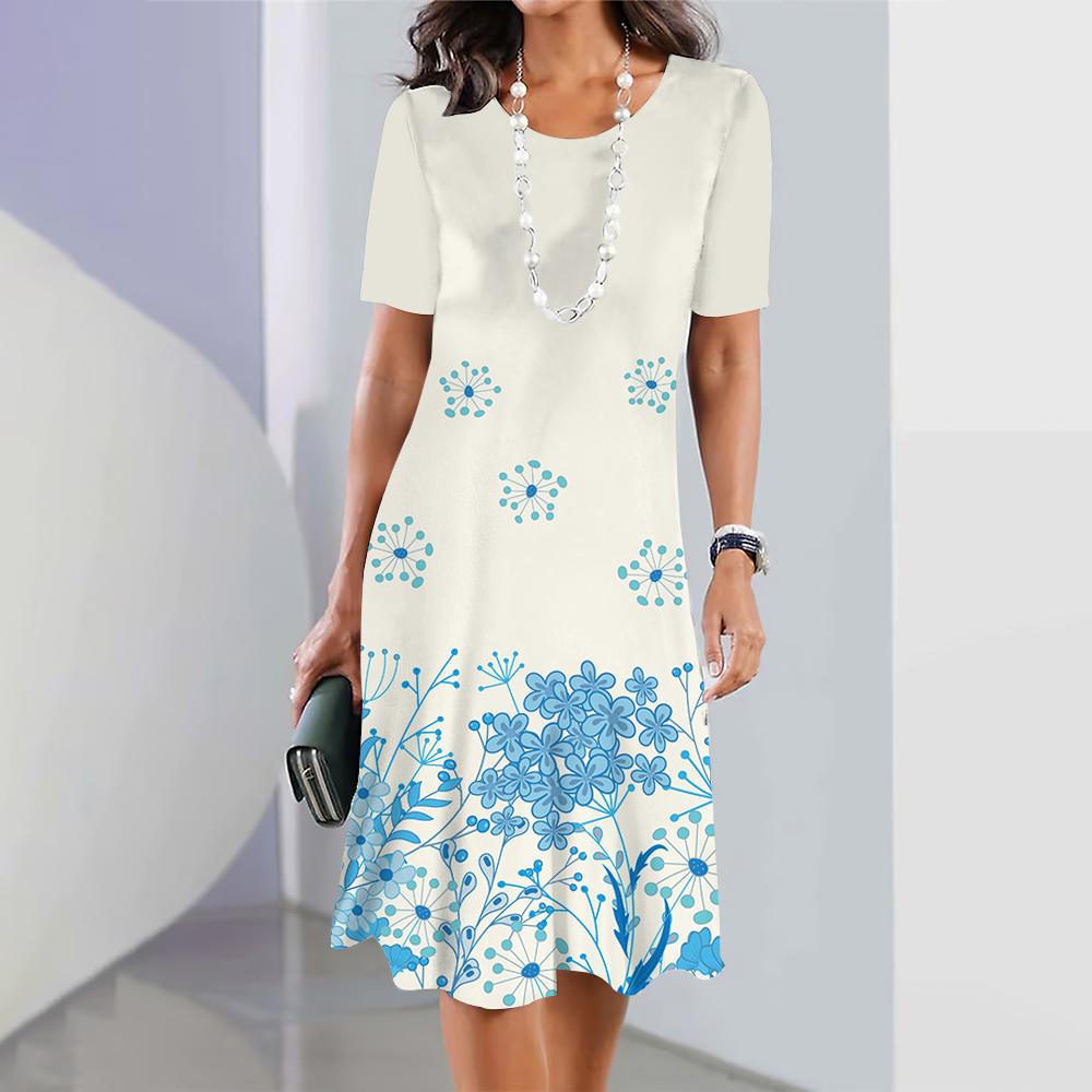 Простые принтованные женские платья 2023 года — фото 9