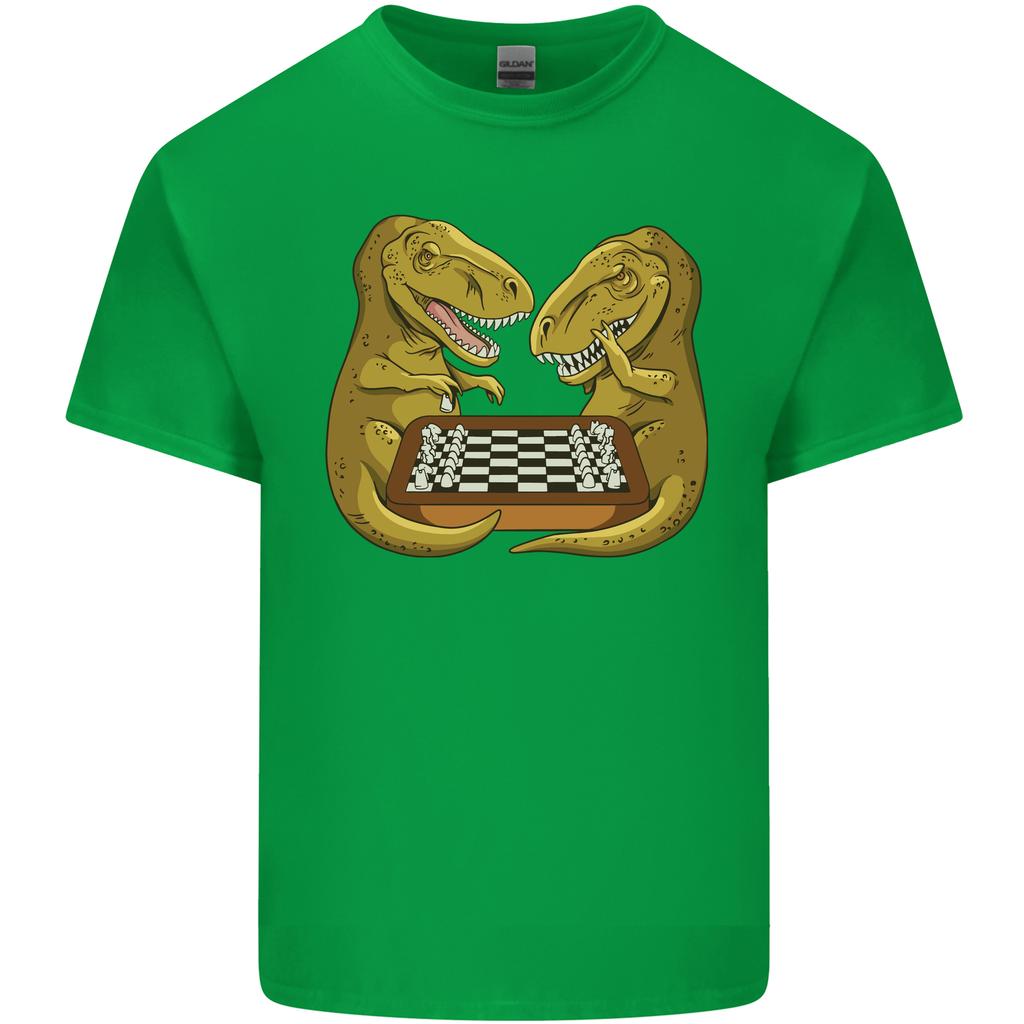 Chess TRex Dinosaur Unisexs Light Cotton TShirt